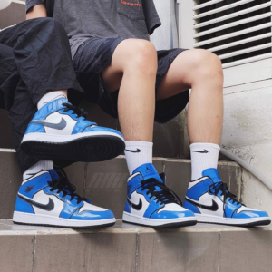 Giày Nike Air Jordan 1 Mid SE 'Signal Blue' DD6834-402 - Ảnh 2