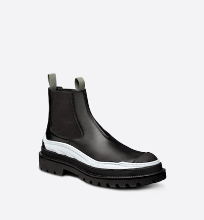 Giày Dior And Sacai Chelsea Boot Black Smooth Calfskin 3BO278ZM-900 - Ảnh 6