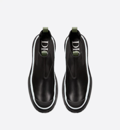 Giày Dior And Sacai Chelsea Boot Black Smooth Calfskin 3BO278ZM-900 - Ảnh 4