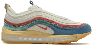 Giày Nike Air Max 97 ‘Coconut Milk Fossil Denim Red’ DV1486-162
