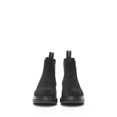 Giày Alexander McQueen Hybrid Chelsea Boot In Black Suede 586398-WHXK6-1000 - Ảnh 6