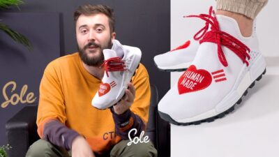 Giày Adidas NMD HU Pharrell Human Made White Red EF7223 - Ảnh 5